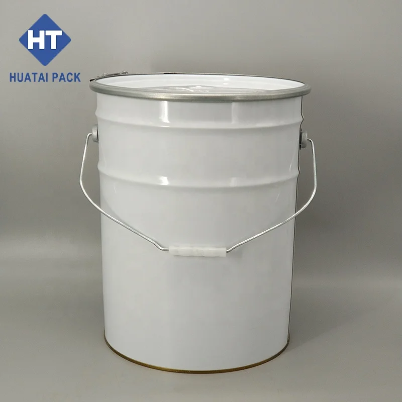 20L Tin can buckets with steel metal handle and lid for paint, ink, coating or other chemical products for sale