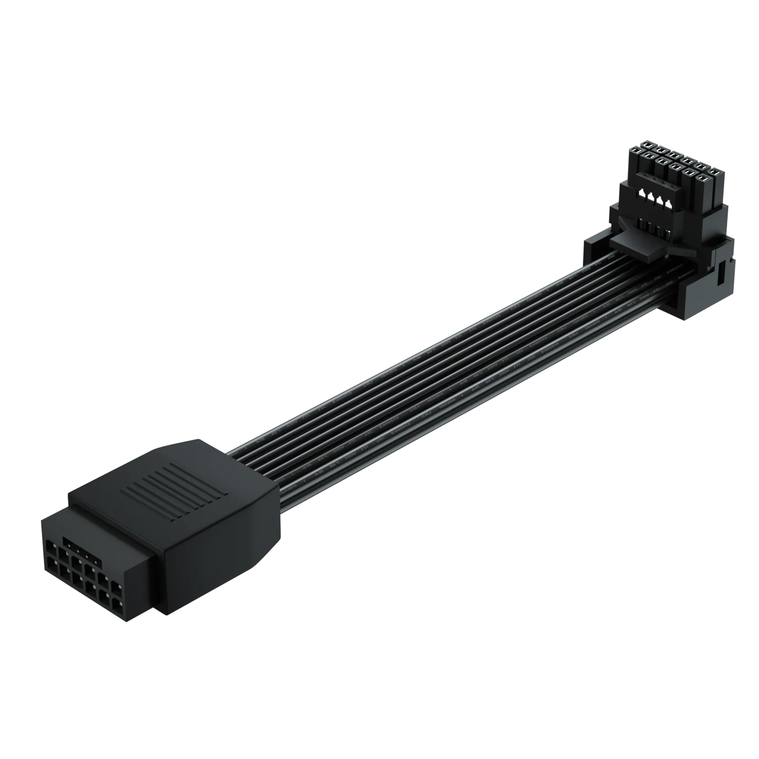 Кабель PCI-e 5 0 с 16-контактным разъемом «Мама-папа» 16awg 600 Вт 90 градусов 12VHPWR PCIE кабель для