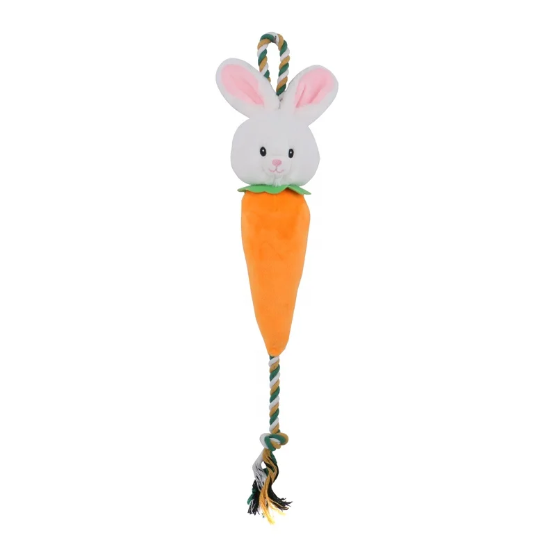 New Design Cute Animal Food Combination Interactive Rope Stuffed Chew Rope Dog Toys