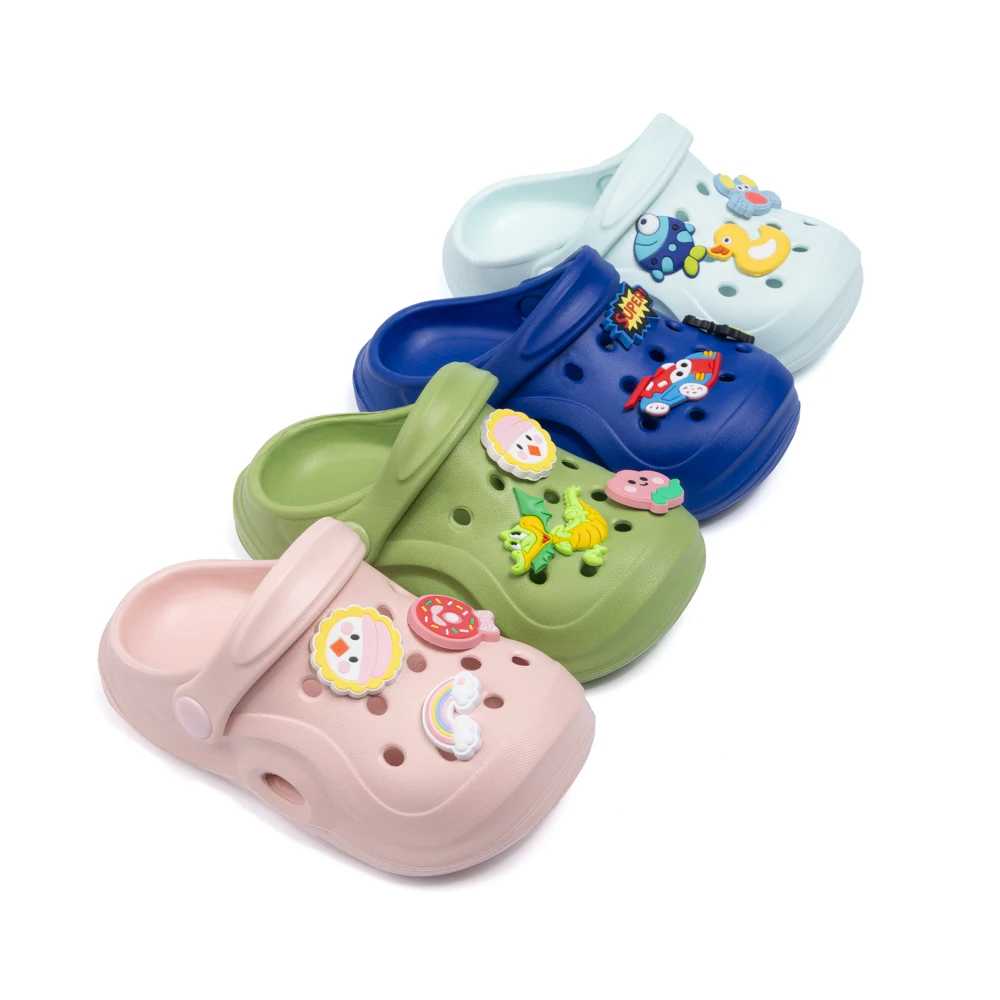 Waterproof Comfortable Kids Garden Clogs With Interchangeable Charms Kid Sandals Summer Shoes