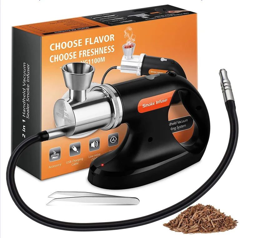 
Factory direct hand-held cold smoke infuser food cocktail portable barbecue food smoking gun 