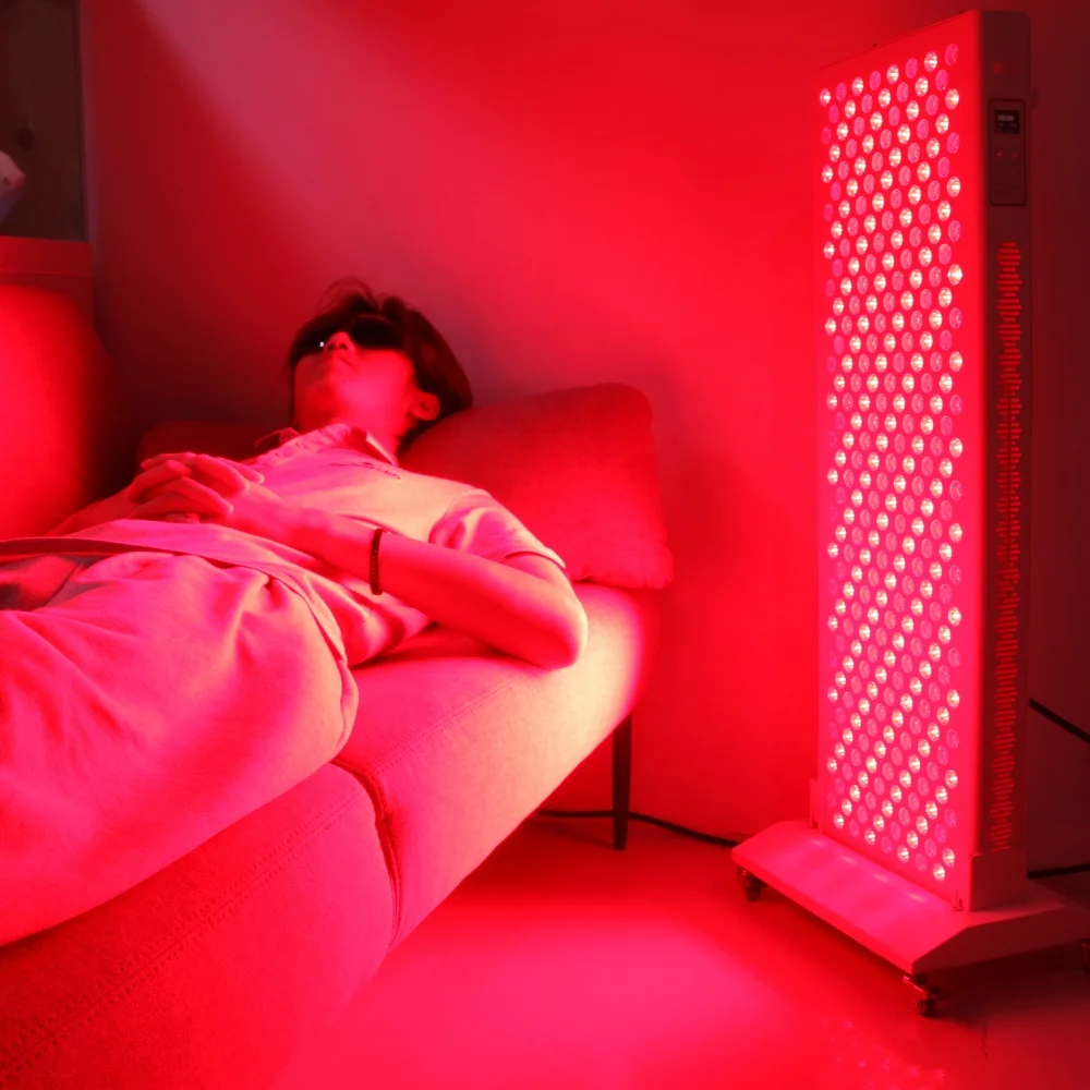Full Body Red Light Led Panel 630nm 660nm 810nm 850nm Near Infrared Red Light Therapy Physical Heating Pdt Machine With Stand