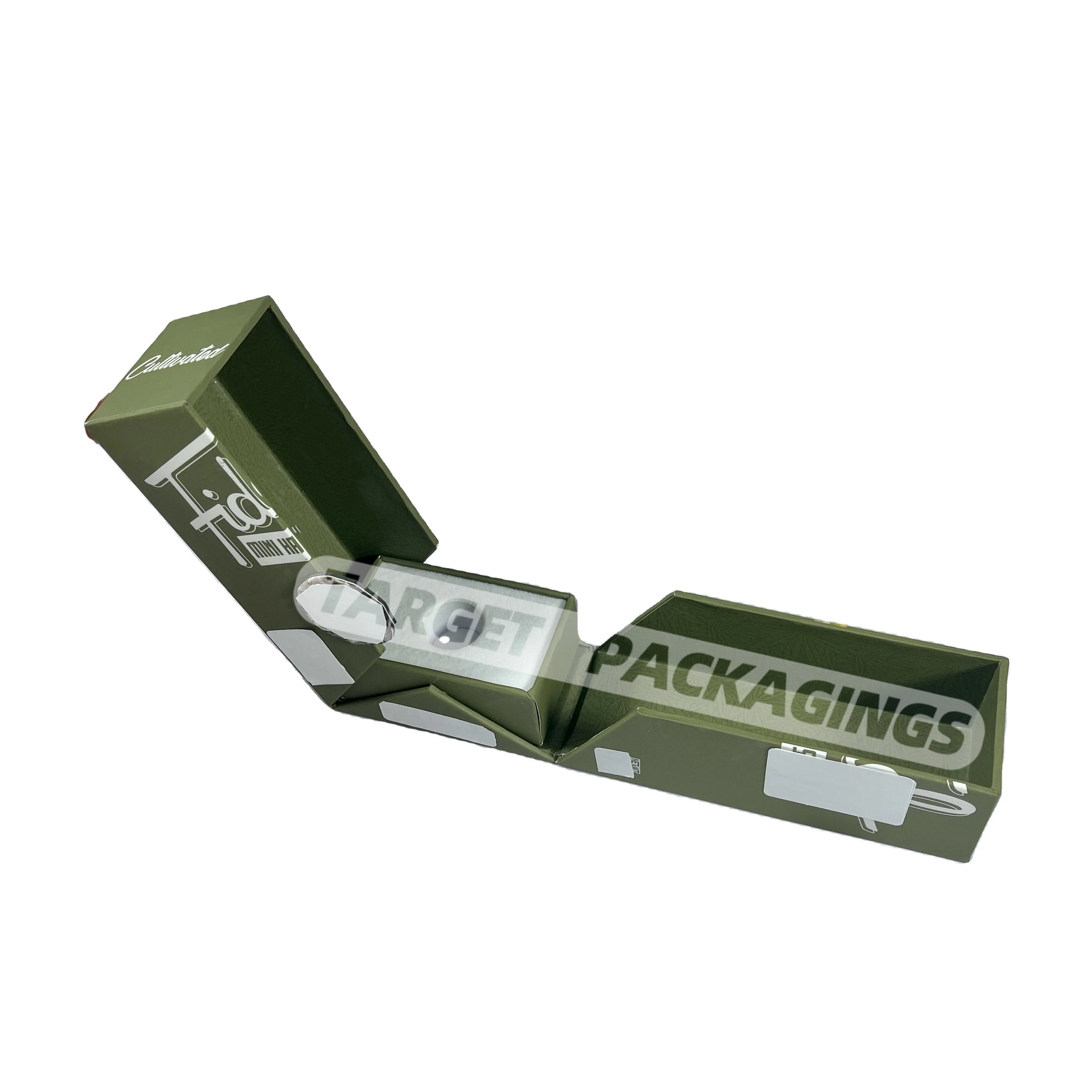 2 Doors Open Perfume Paper Packing Box Roll Essence Serum Flat Handmade Wine Whisky Gift Packaging Liquor Box with EVA Hash Hole