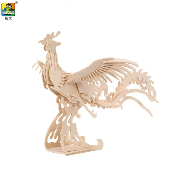 Chinese Traditional Lucky Crafts DIY puzzle toys Dragon Phoenix Symbols Educational Toy Pre-School Teaching material