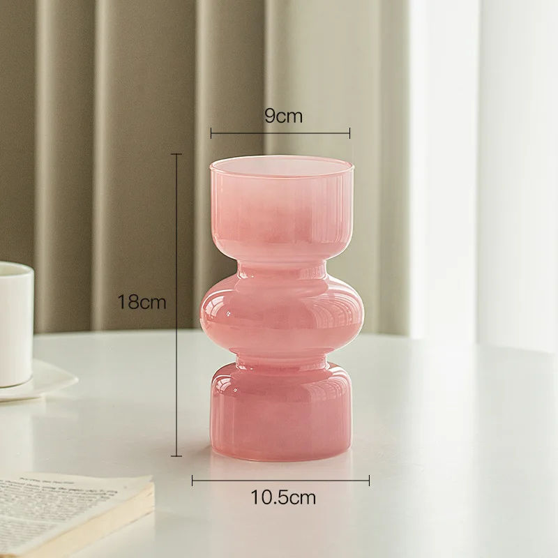 Customizable colors Nordic Crystal glass vase Vases for flowers home decor luxury cylinder glass flower vases