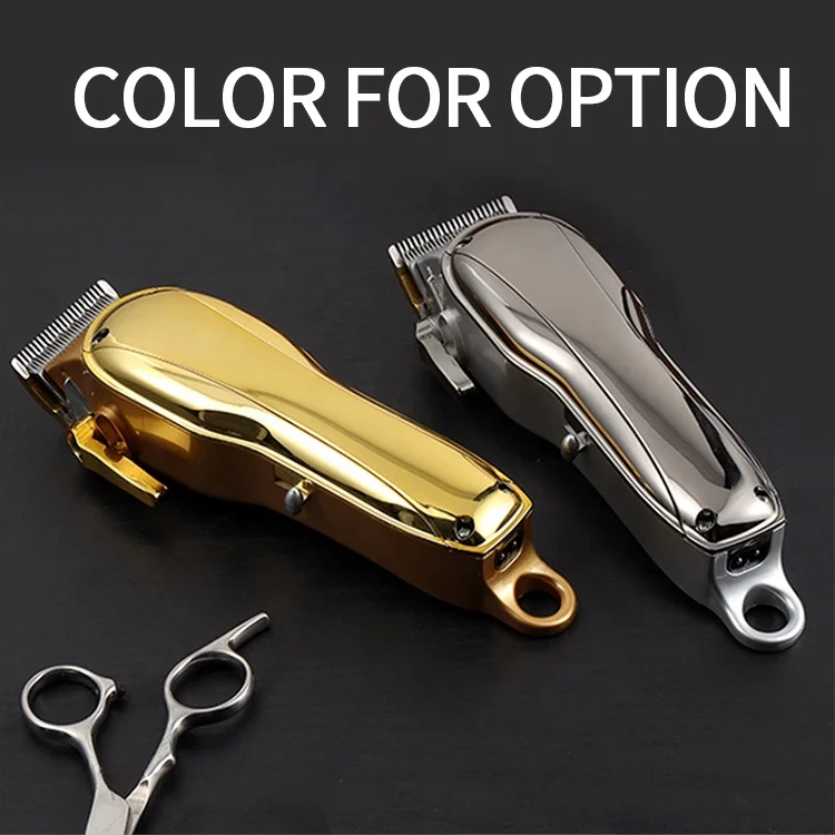 gold color cordless magic hair trimmer recharge wireless professional barber clippers  hair trimmer