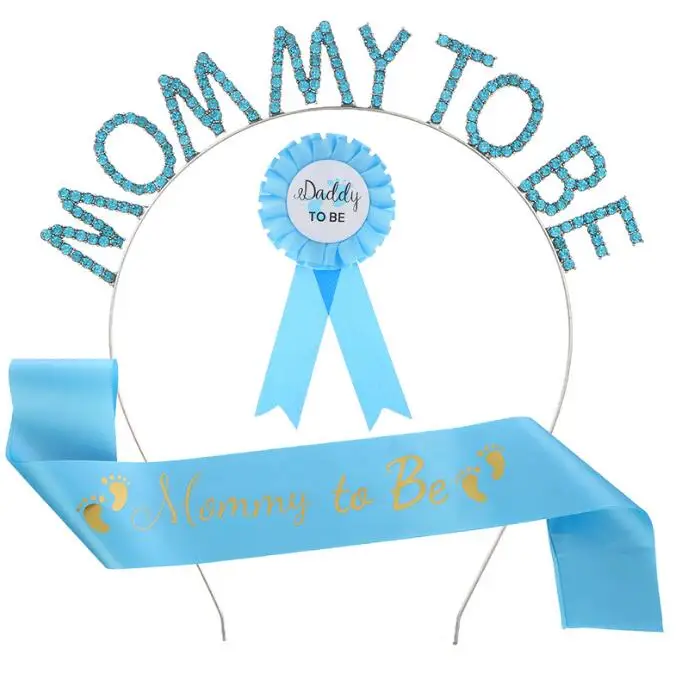 Quality Manufacturing Luxury Mommy To Be Colored Sash Cheap Girls Party Kids Party Fashions Tiara