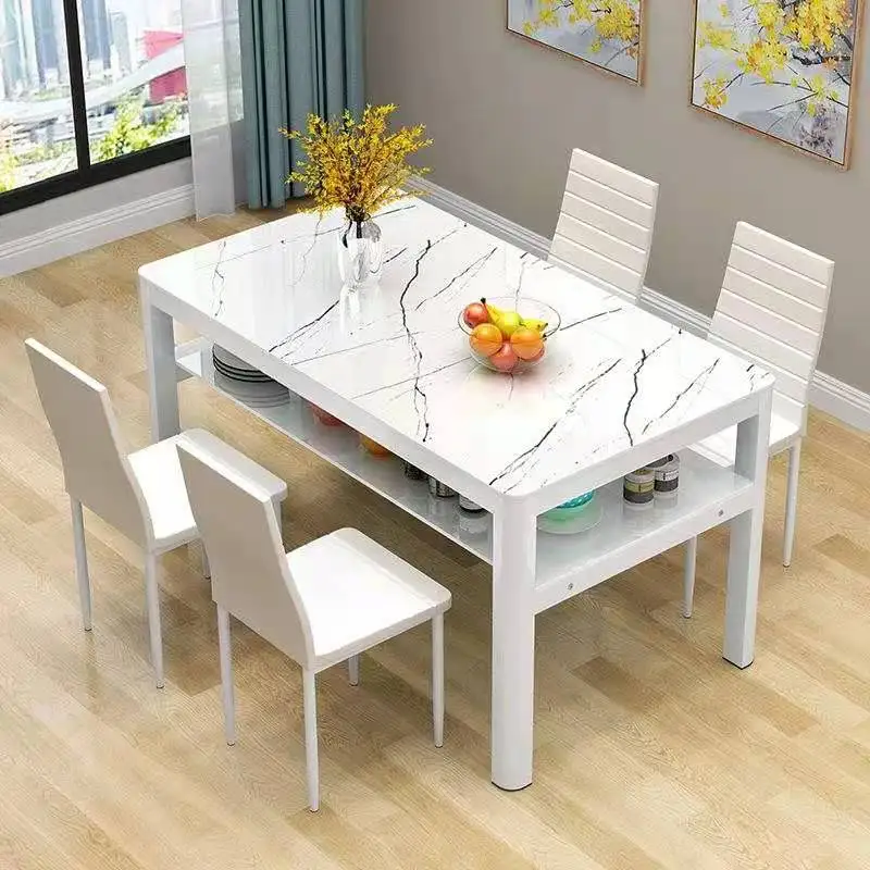 
Modern Dining Room Furniture Folding Outdoor Furniture Sets Dinning Table Sets Quality Multi-Functional Marble Table and Chairs 