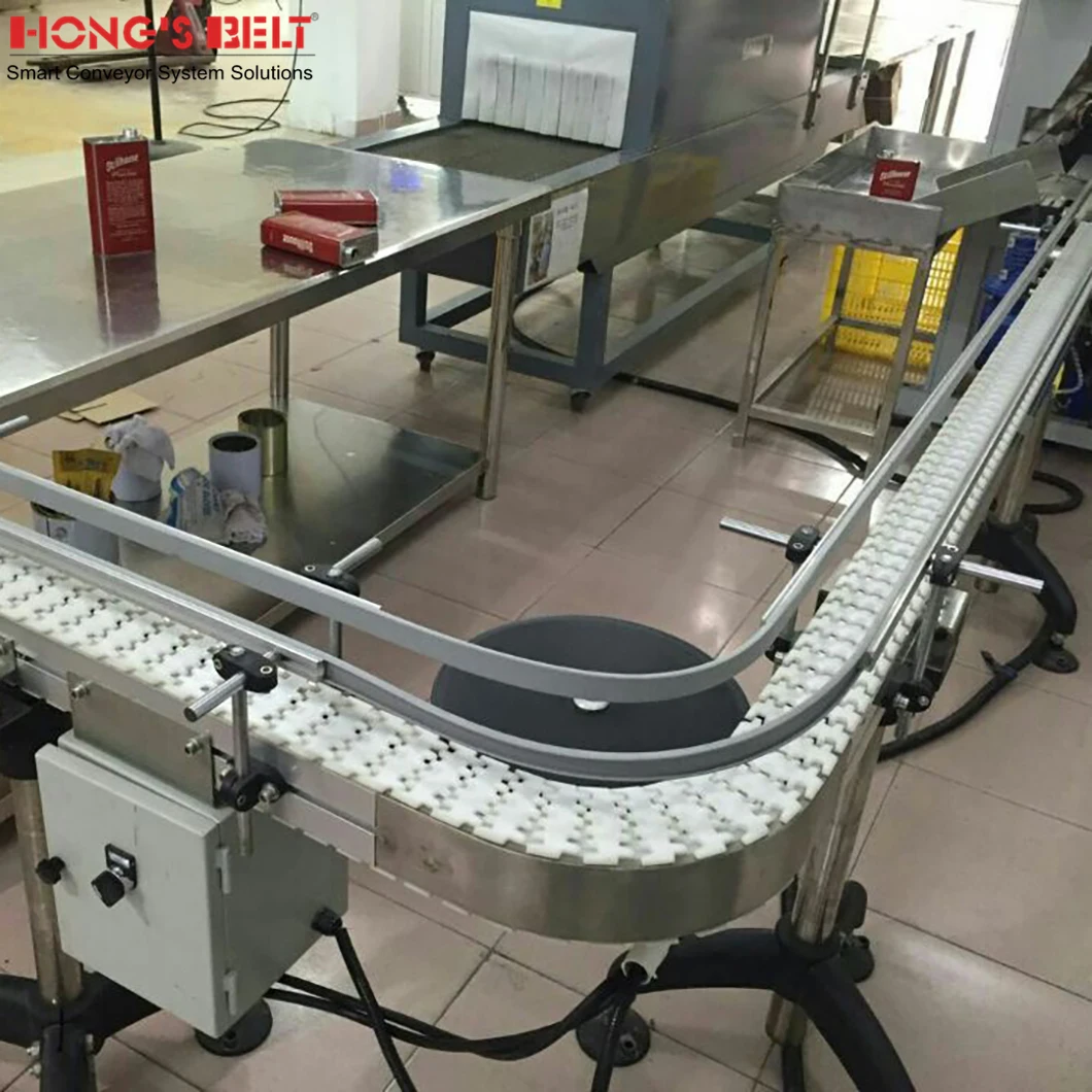 Hongsbelt 1701TAB Высококачественная пищевая конвейерная лента, пластиковая килевая цепь