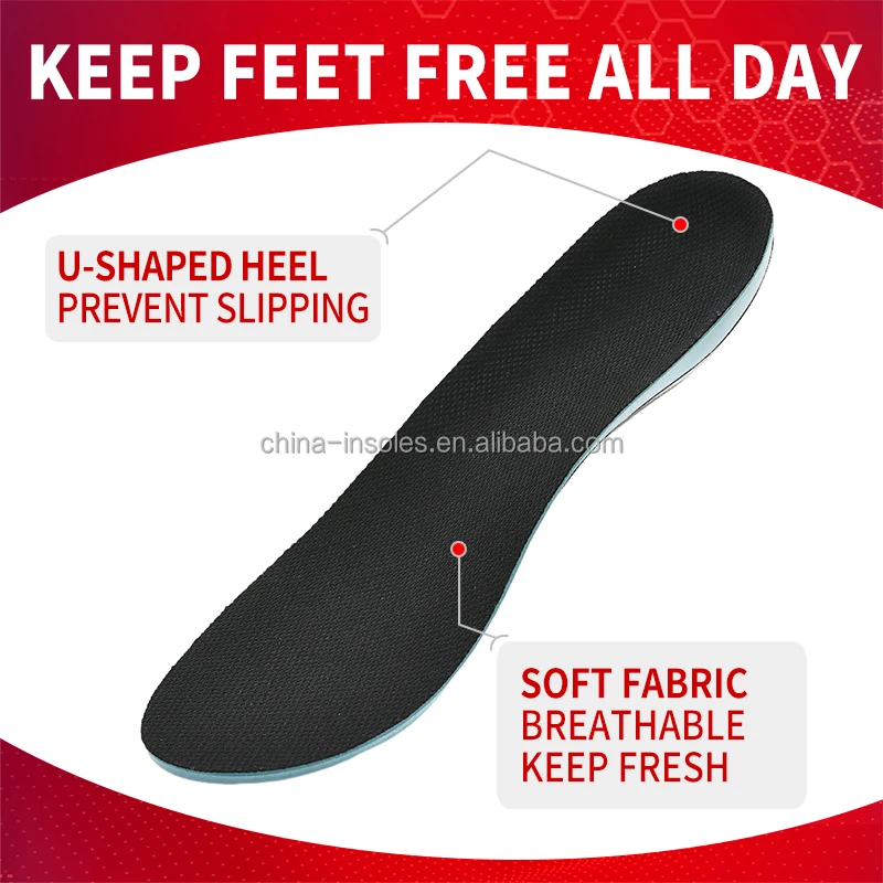 Custom Foot Sport Athletic Shoe Insoles Plantar Fasciitis High Arch Support Shoes Inserts Orthotic Insoles for Men Women
