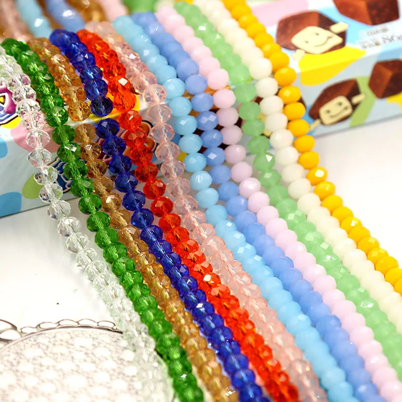 Blues Wholesale Round Glass Bead 36 Colors 3mm 4mm 6mm 8mm 10mm Loose Faceted Crystal Beads for Jewelry Making
