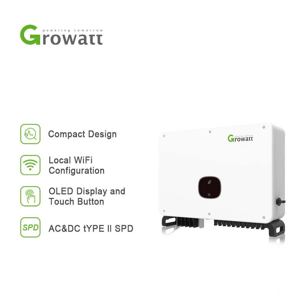 Cheap Price Growatt Zero Export Function 50kw Solar Inverter Three Phase MAC 50KTL3-X 230v 400v Grid Tie Inverter