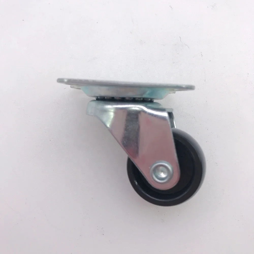 Light Duty 1 Inch Black PVC Casters Wheel 25MM Diameter Small Castor Wheel For Furniture Pulley
