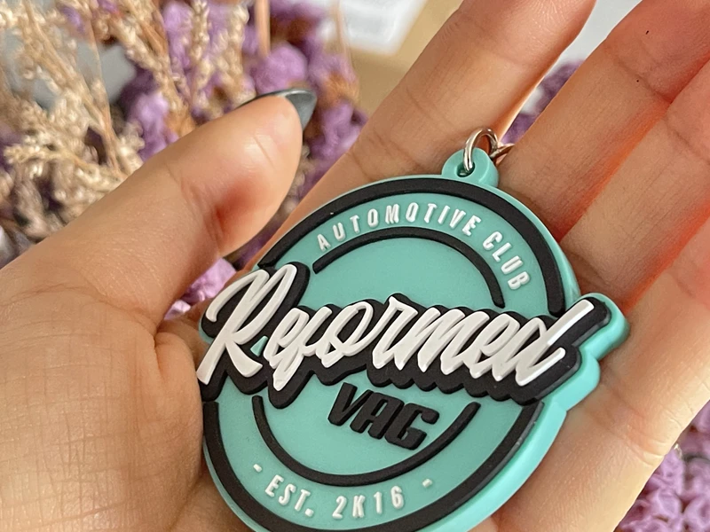 Custom made soft pvc figure branded keyholders in bulk