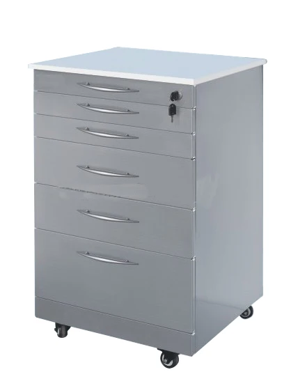 Mobile Used modern stainless steel dental cabinet
