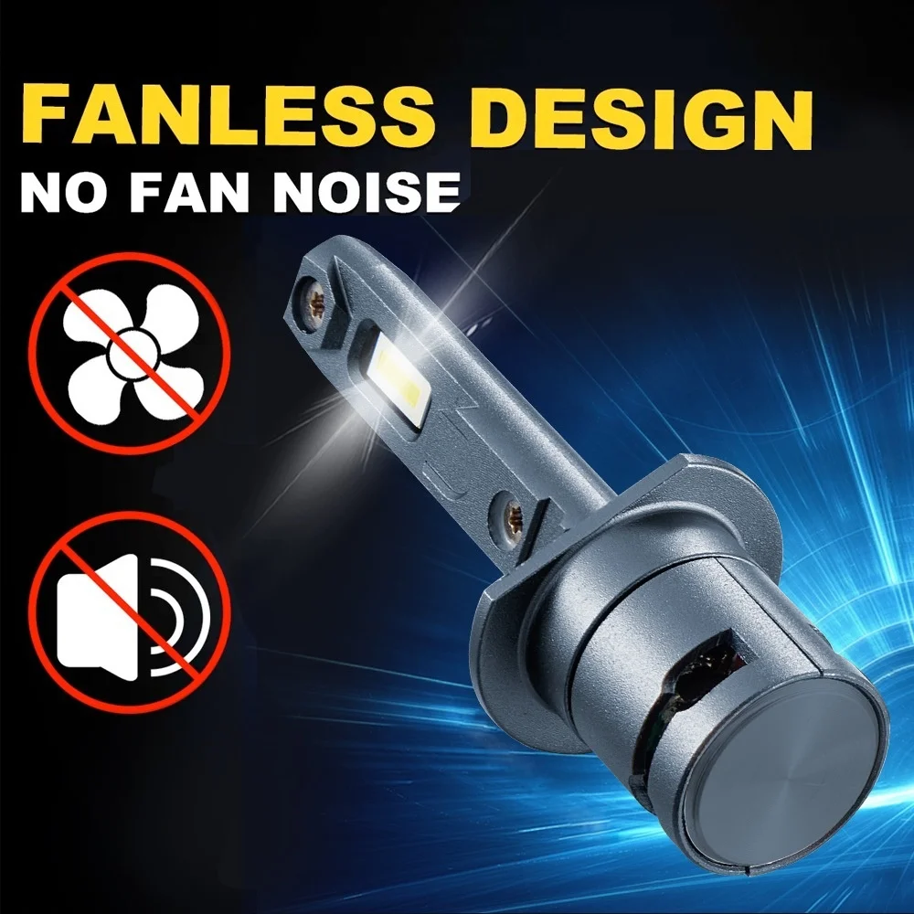 High Brightness LED Car Headlight & Fog Light Mini Bulb Foreign Trade Model H1 Direct Plug Fanless Mini Model RV Body Parts