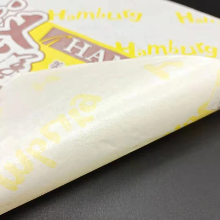 
custom burger wrapper paper deli paper coated paper for food 