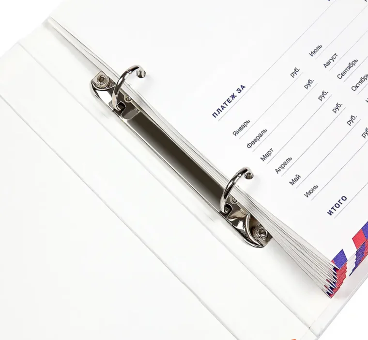 Standard Size O Shaped Style Ring Binder Clip Metal 2 Hole Ring Binder Mechanism for File Folder