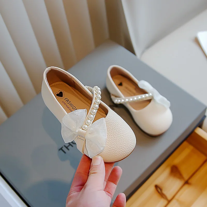 2023 Spring summer new baby girl bow party shoes soft sole fashion girls cute Mary Jane shoes kids