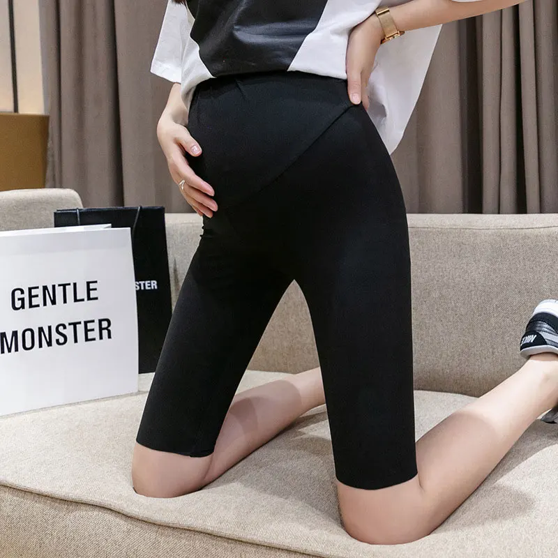 Workout High Waist Pregnant Yoga Pants Plain Solid Tight Butt Lifting Womens Gym Maternity Leggings