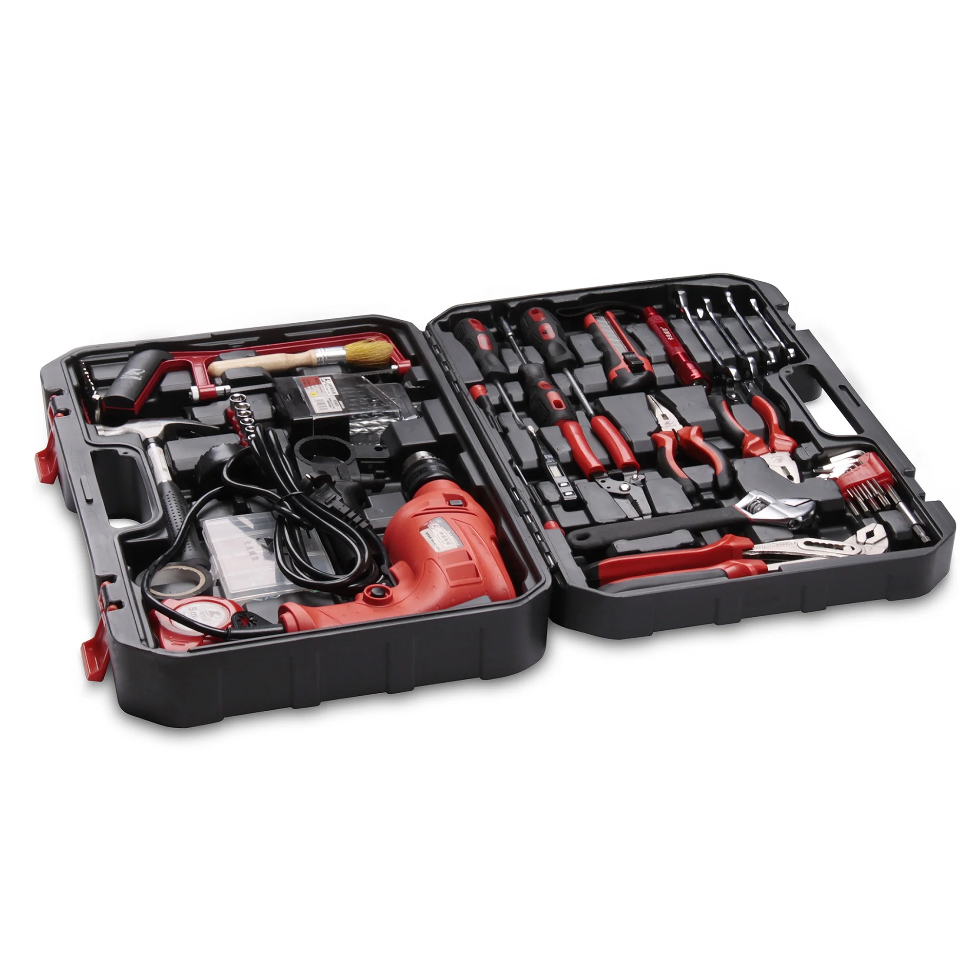 KAFUWELL P14006 128pcs household comprehesive herramientas hand carpenter toolkit tools drill set