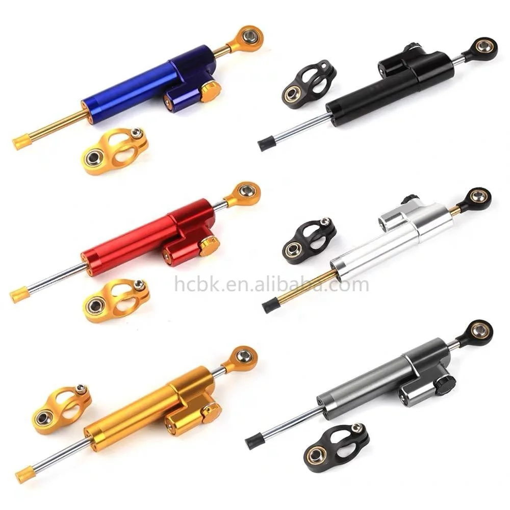 Scooter motorbike modification steering damper universal titanium ruler steering damping buffer anti-throw head balance bar