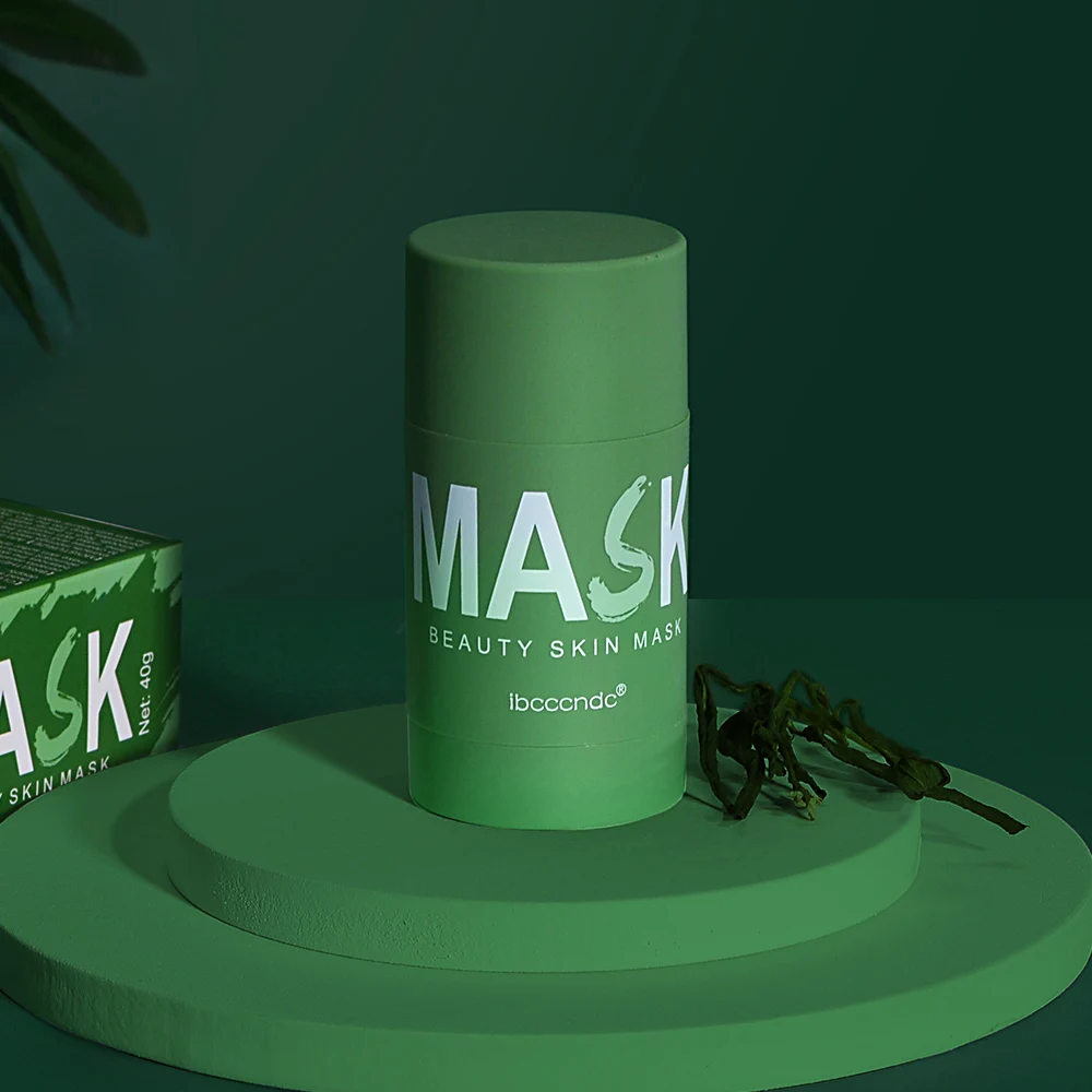 skin care men women face detox clay cleaning green tea mask stick