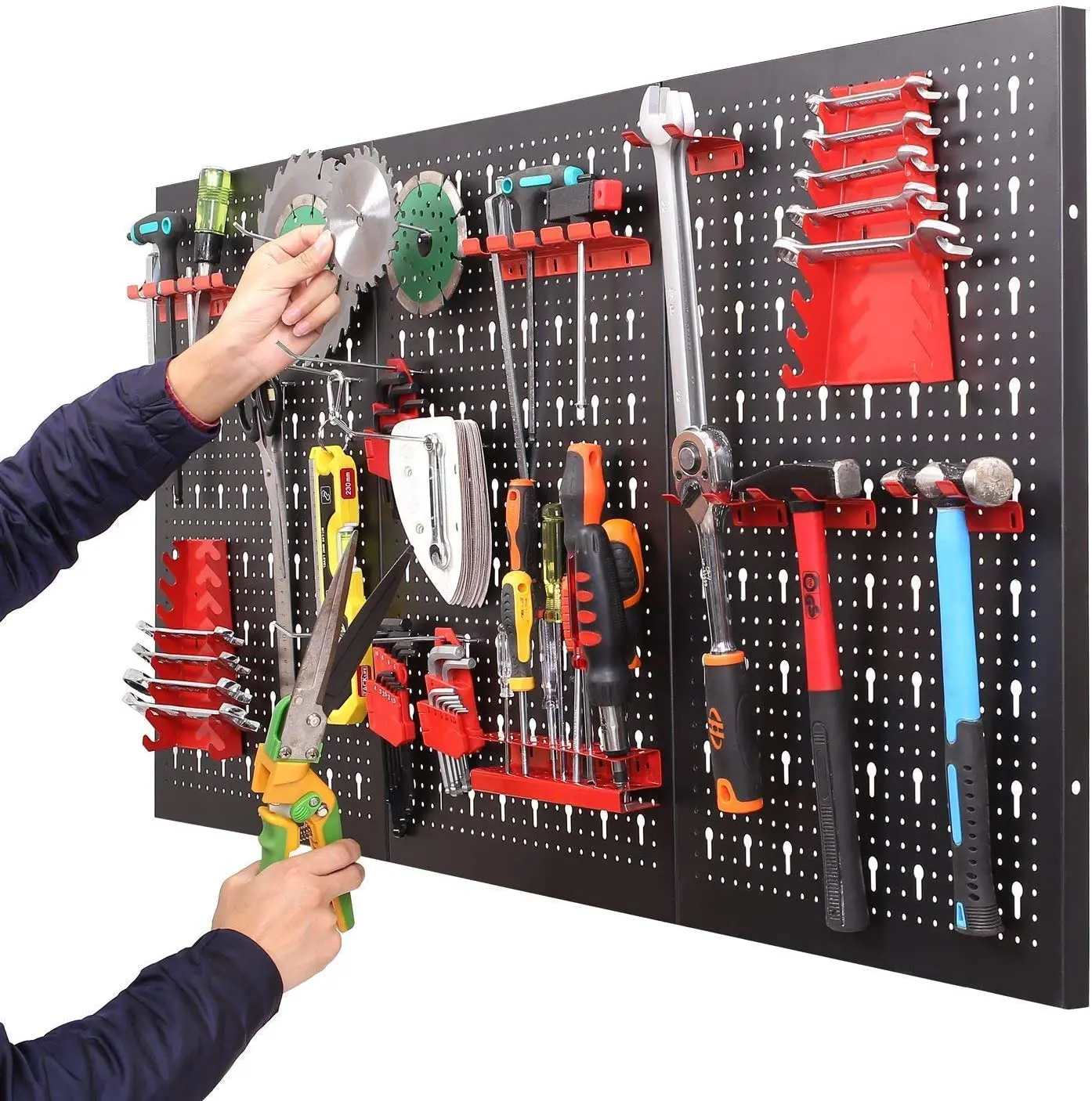 Pegboard Organizer Garage Storage Metal Pegboard Hooks Set Pegboard Tool Organizer