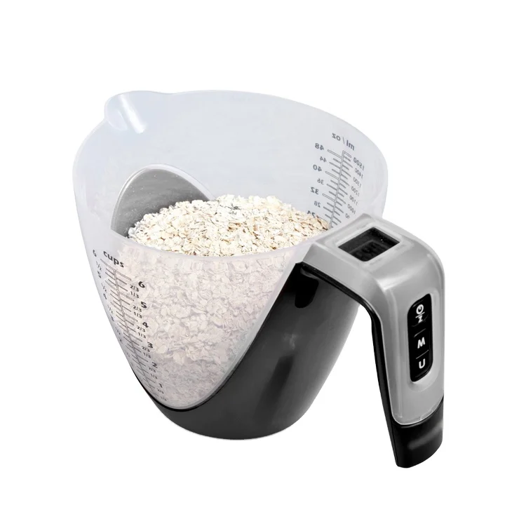 EK6750 1.5L цифровые кухонные весы пластиковый измерительный стаканчик с ЖК-дисплеем 0 1g сертифицированный ROHS
