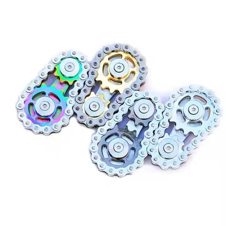 Wholesale Price New Popular Chain Sprocket Flywheel Fingertip Gyro Gear EDC Metal Flying Fidget Spinner Toys