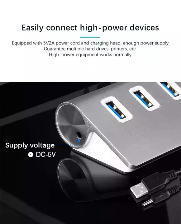 5 in1 4 порта USB 3 0 концентратор высокой скорости Гбит/с PD мм аудиоразъем драйвер-Бесплатная DC 5V