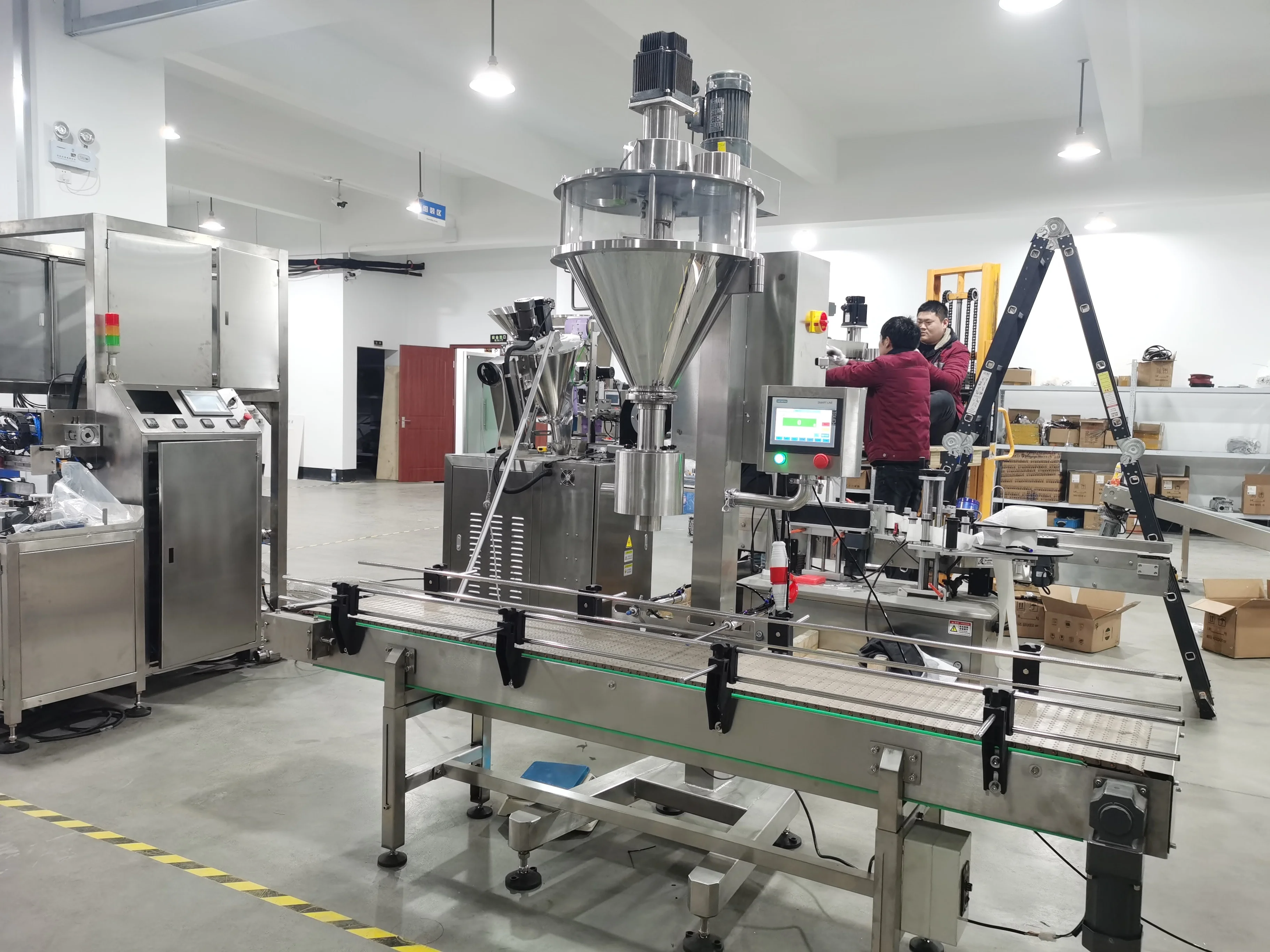 Automatic Milk Powder Seasoning Powder Screw Feeding Conveyor Filling Machine with Single Head
