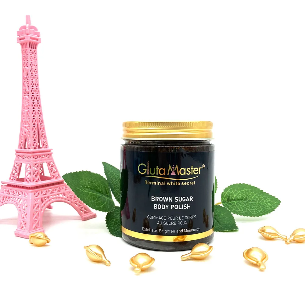 Private Label Best Brown Sugar Body Polish Exfoliating Brightening Moisturizing Even Skin Tone Natural Skincare Face &Body Scrub