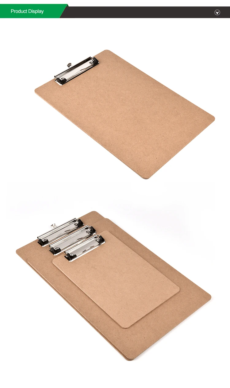
Best promotion school supply restaurant wooden A4 brown menu clipboard 