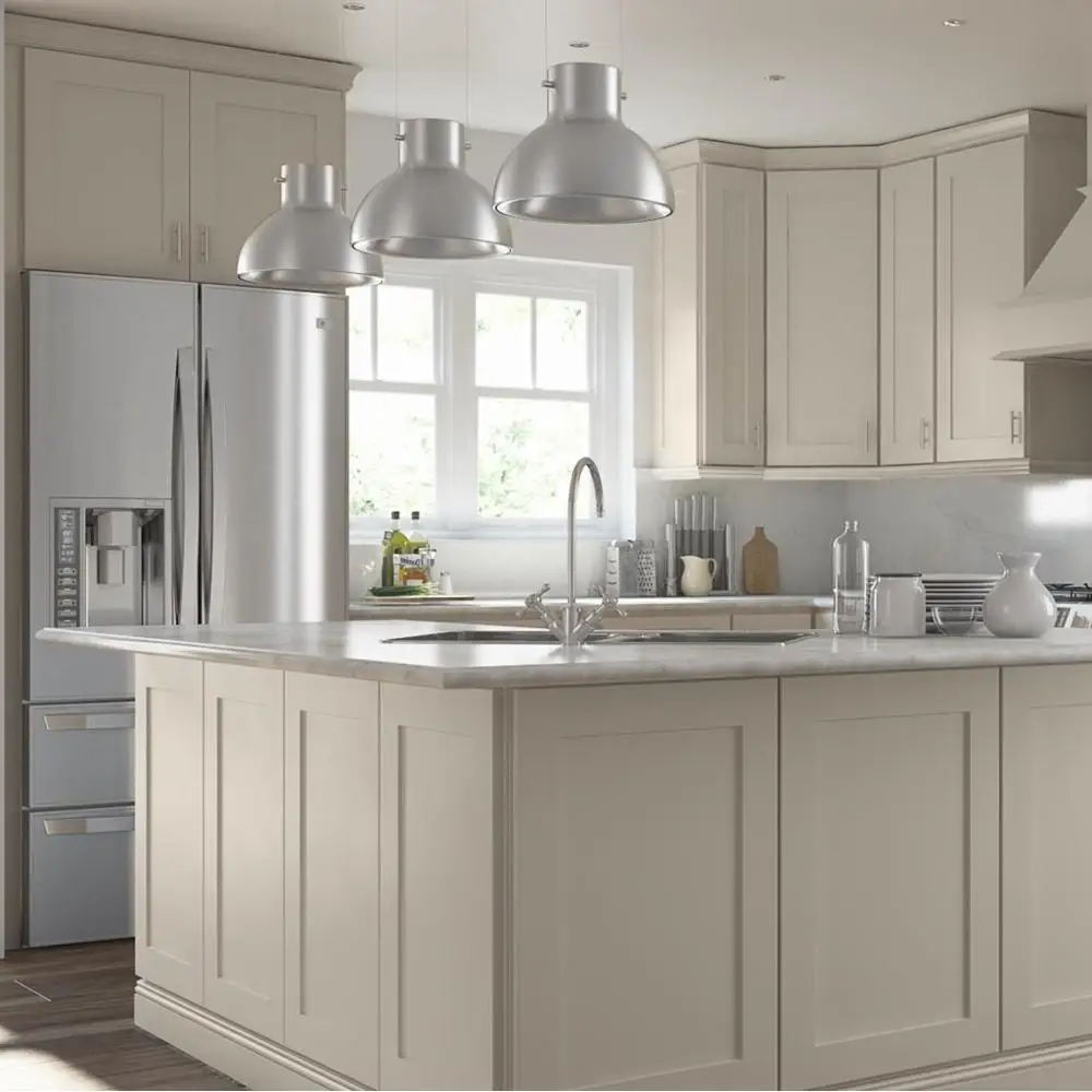 high quality golden handle Modern lacquer kitchen cabinet
