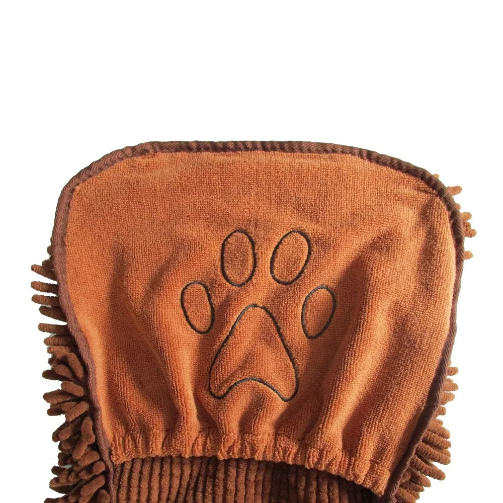 Custom Soft Dog Cat Bath Towel Microfibre Quick Dry Puppy Drying Mitt Printed Pet Towel