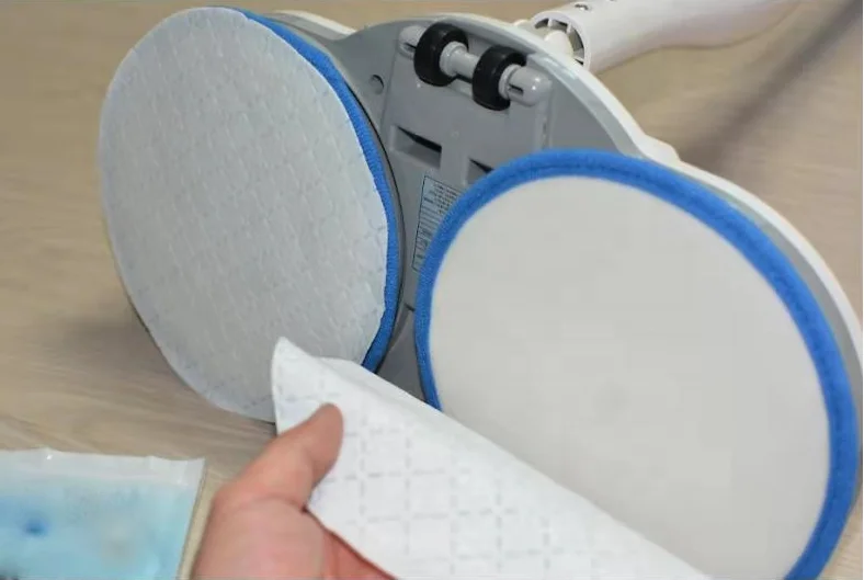 BaoJia Koead Round wipe head for Electric Non-woven Fabric Floor Disposal Mop Wipes for Home and Hotel wet wipe floor mop