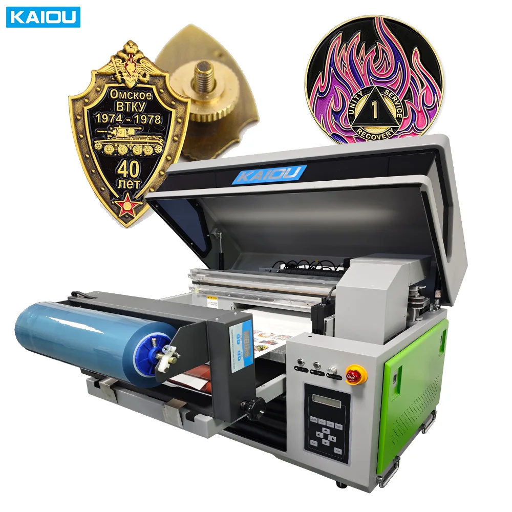 all in one automatic XP600/ i1600 print head acrylic PVC Metal wood ab film inkjet machine uv dtf printer