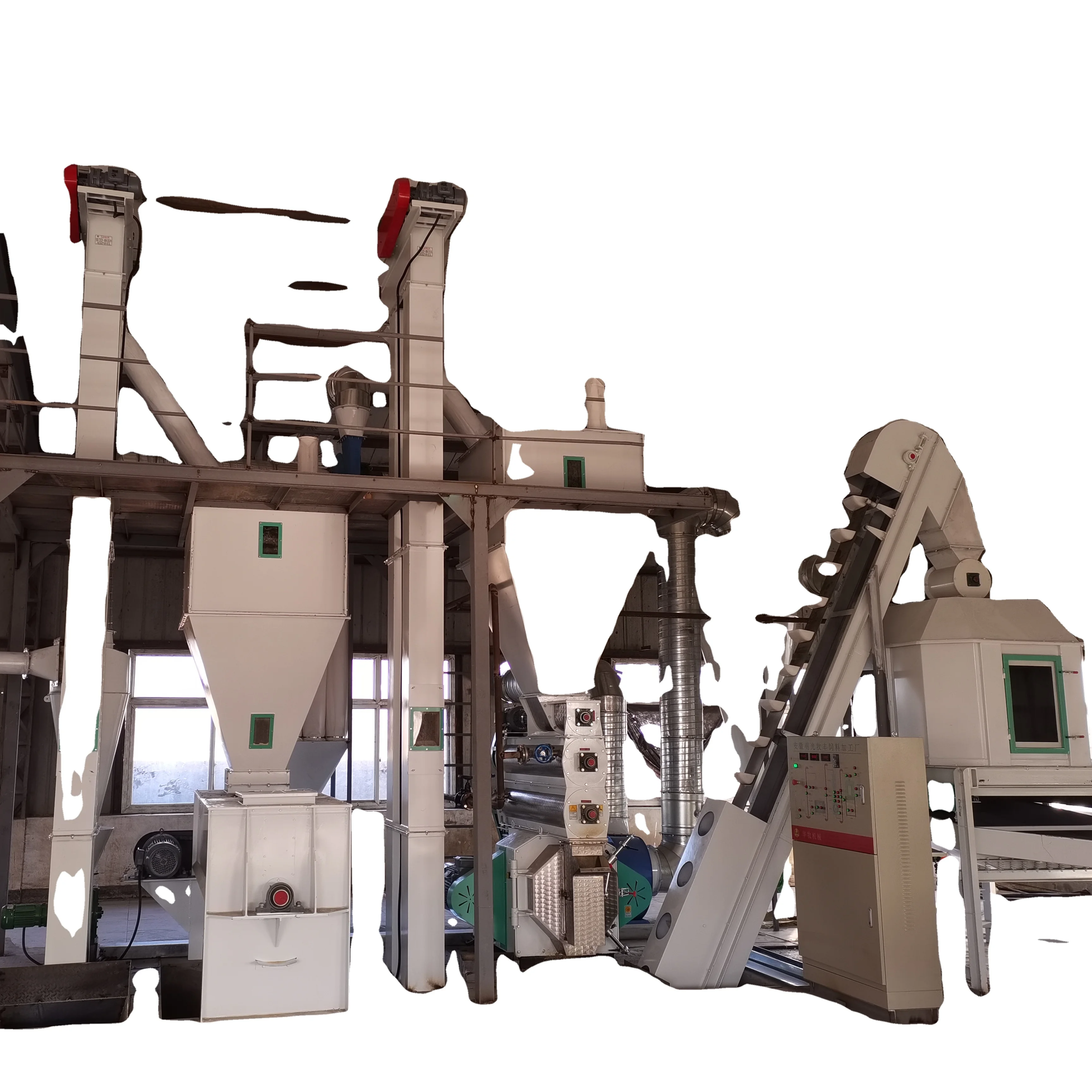 Automatic Complete Animal  Feed Pellet Processing Machine Feed Production Line of Chicken Pig Cattle Horse