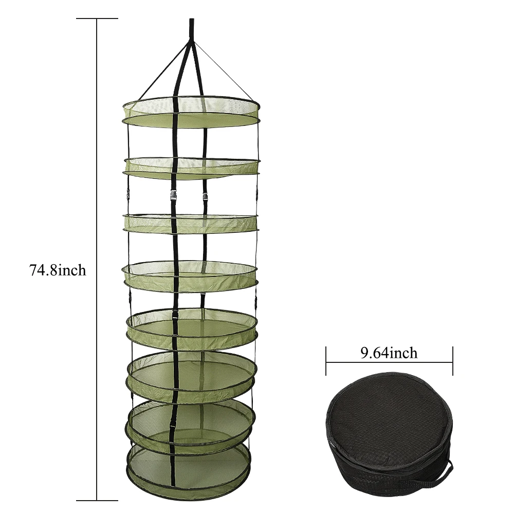 6-layer Rack Quick Hanging Dry Fish Vegetable Drying Net For Mushrooms And Herbs