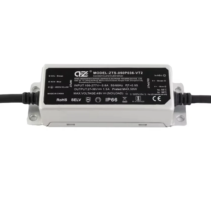 SVT-50W светодиодный драйвер постоянного тока для наружного освещения с защитой от перенапряжения и водонепроницаемости