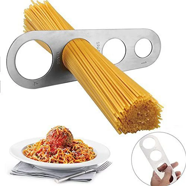 4 Serving Portion Stainless Steel Spaghetti Measure Cooking Tool Pasta Ruler Kitchen Pasta Measuring Tool