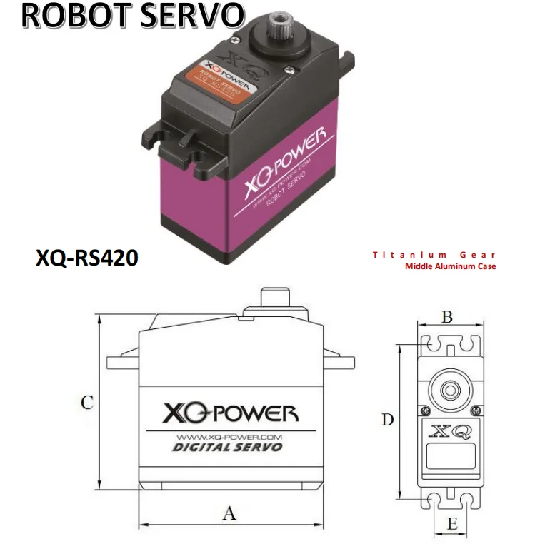 20kg Torque Dual Mode Rotation Programmable Rc Servo for Rc Helicopter Car Robot