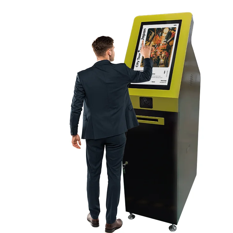 Cash Recycler QR Scanner Card Reader Cash and Coin Dispensing A4 Printer Touch Screen Self Service Payment Kiosk Atm Machine
