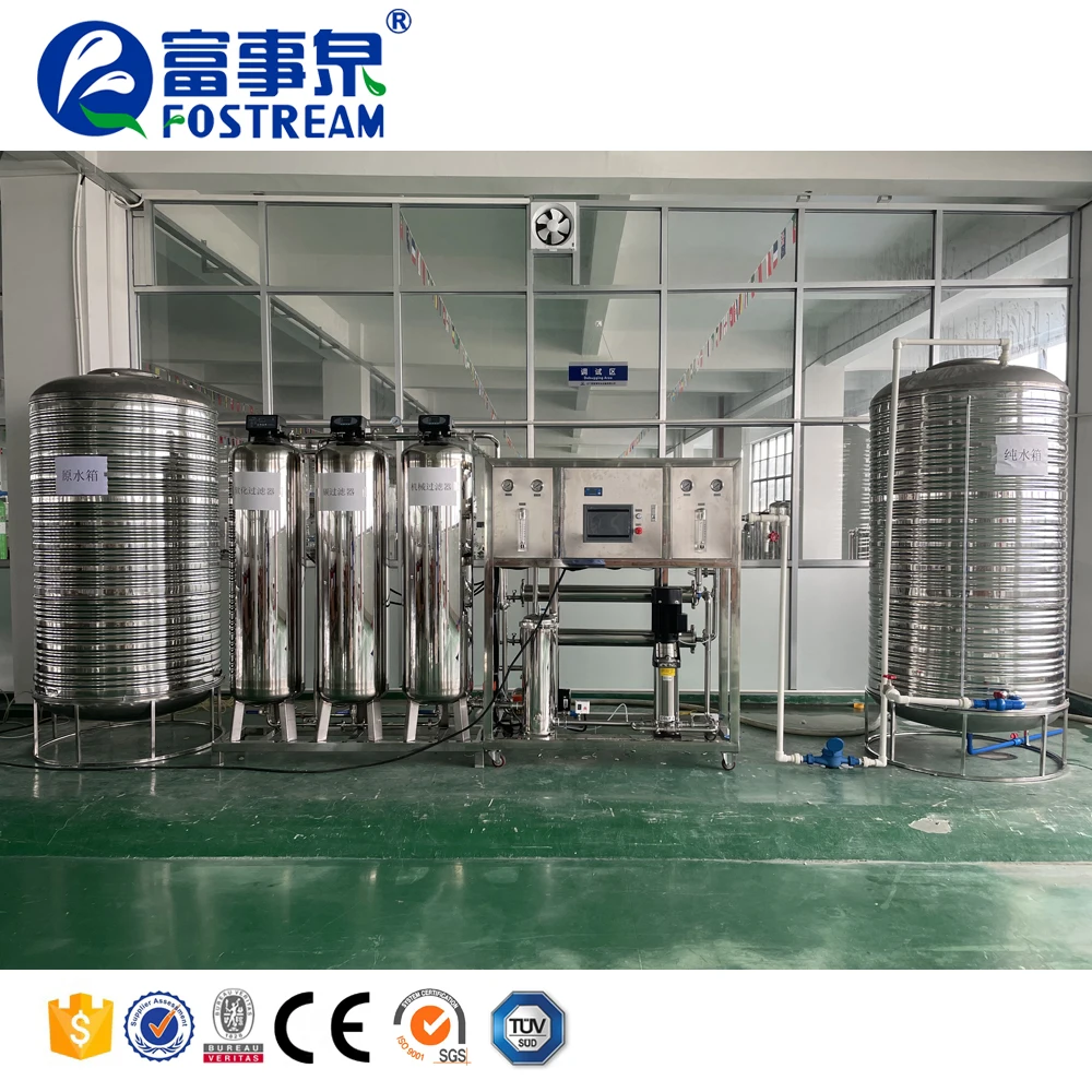 Full Set Stainless Steel 304 1000 LPH 1000LPH Reverse Osmosis Water Purifier Filter System Drinking Water RO
