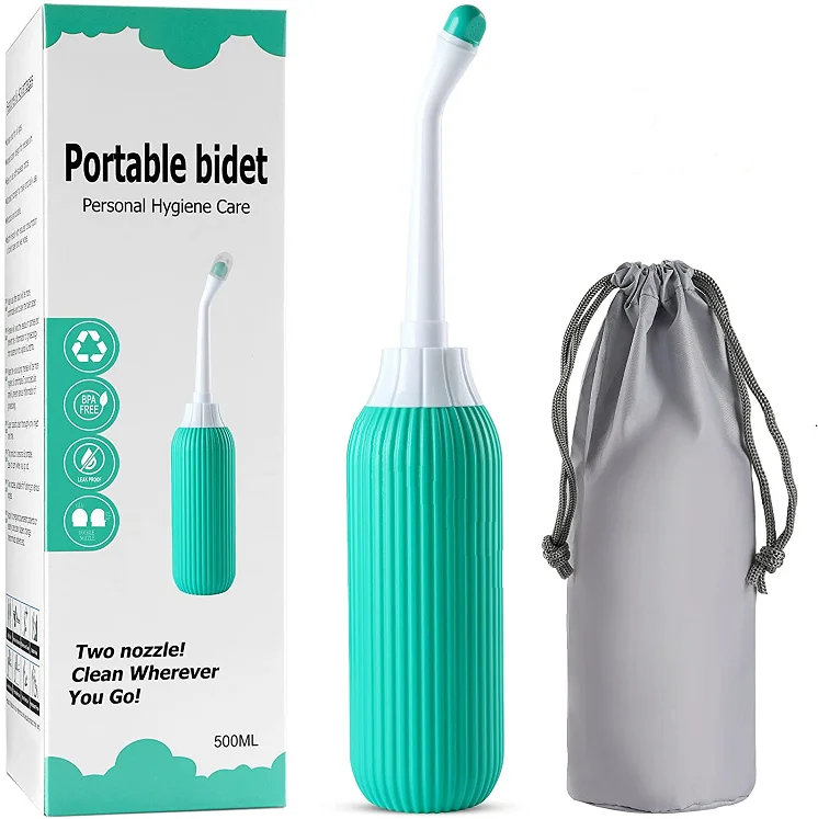 Modern 500ml Upside Peri Bottle Portable Plastic Bidet Women Bathroom Toilet Handheld Bidet Bedridden Patients Travel-Friendly