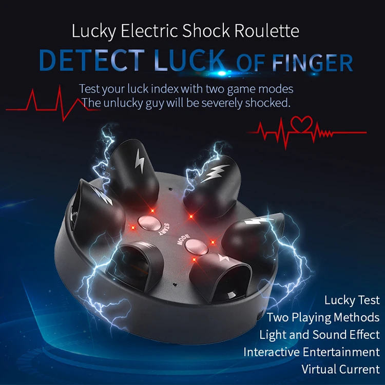 Lucky Electric Shock Roulette Game Detect Luck Toys With Light And Sound Effect For Party Board Game Toys