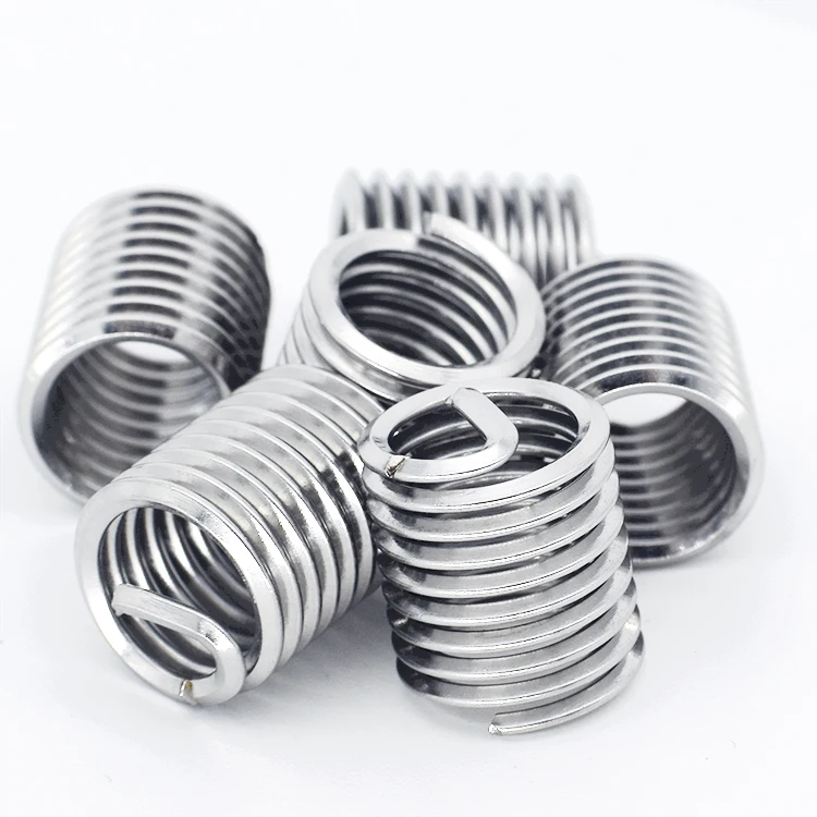 High grade Stainless steel m2 m3 m5 m8 m10 free running external wire coil threaded screw insert