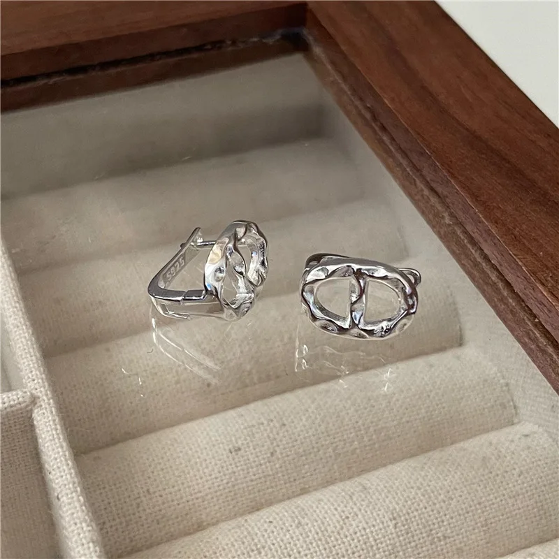 Women Popular S925 Sterling Silver Rhodium Plated Pig Nose Earrings