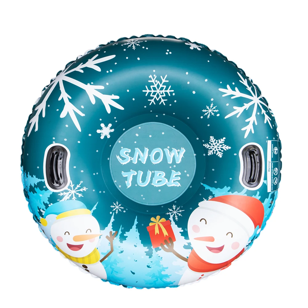 Towable PVC Ski Ring Inflatable Winter Circle with Handle Floated Sled Skiing Board Tube Snow Toy